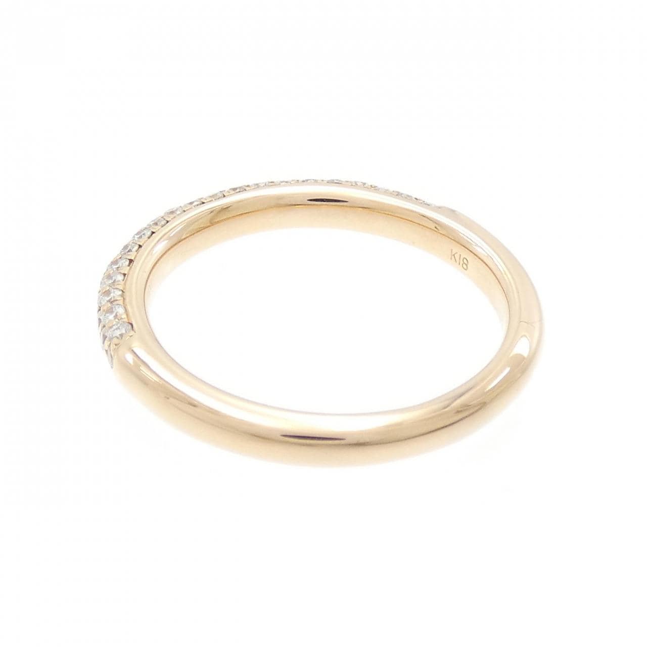 K18PG パヴェ ダイヤモンド リング 0.50CT