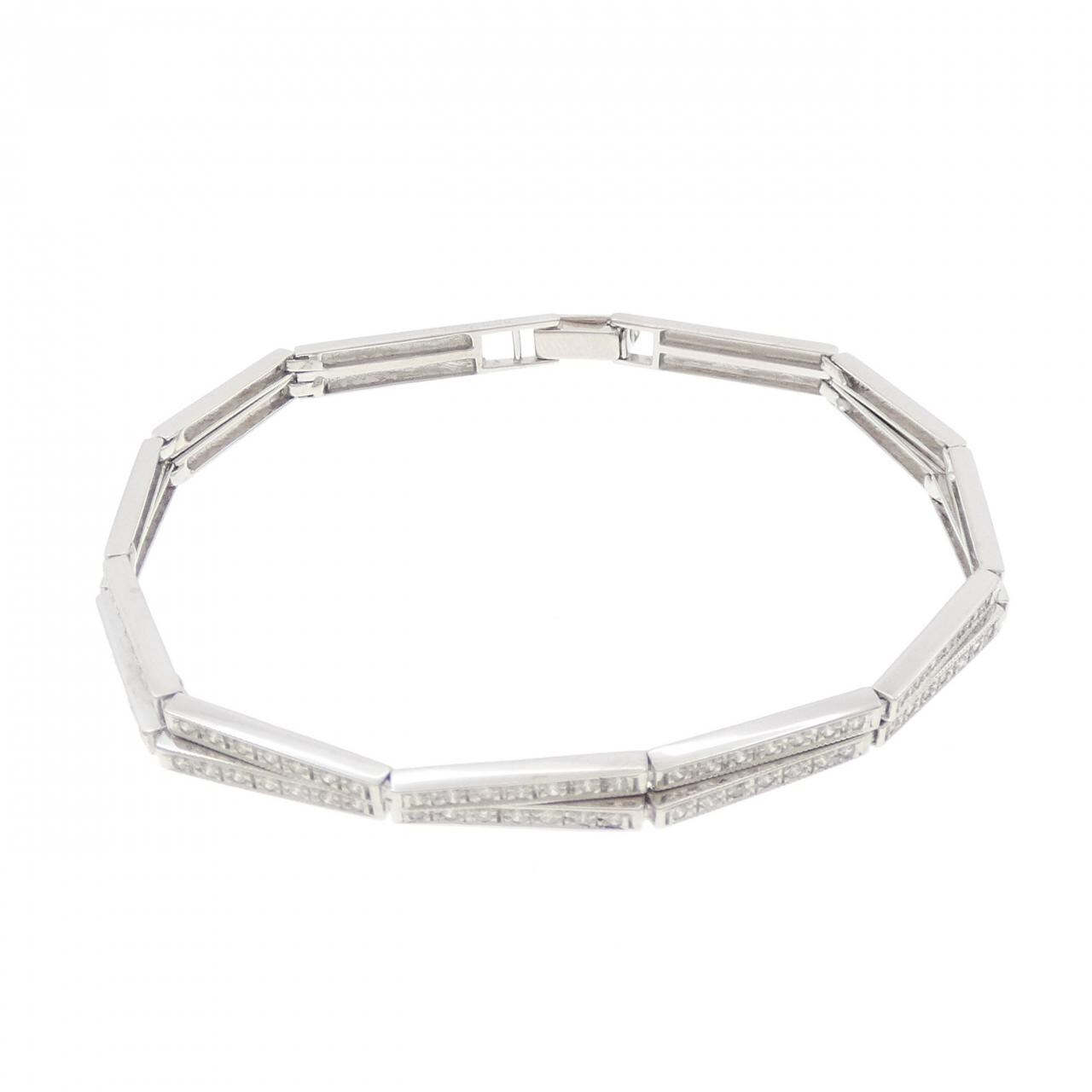 K18WG ダイヤモンド ブレスレット 0.50CT