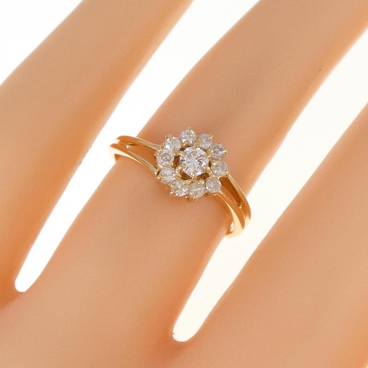 K18YG ダイヤモンド リング 0.30CT