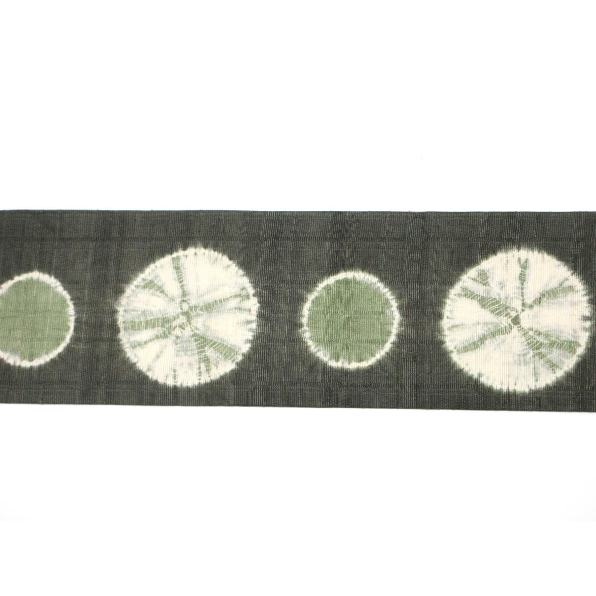 名古屋帯　染紬　絞り加工