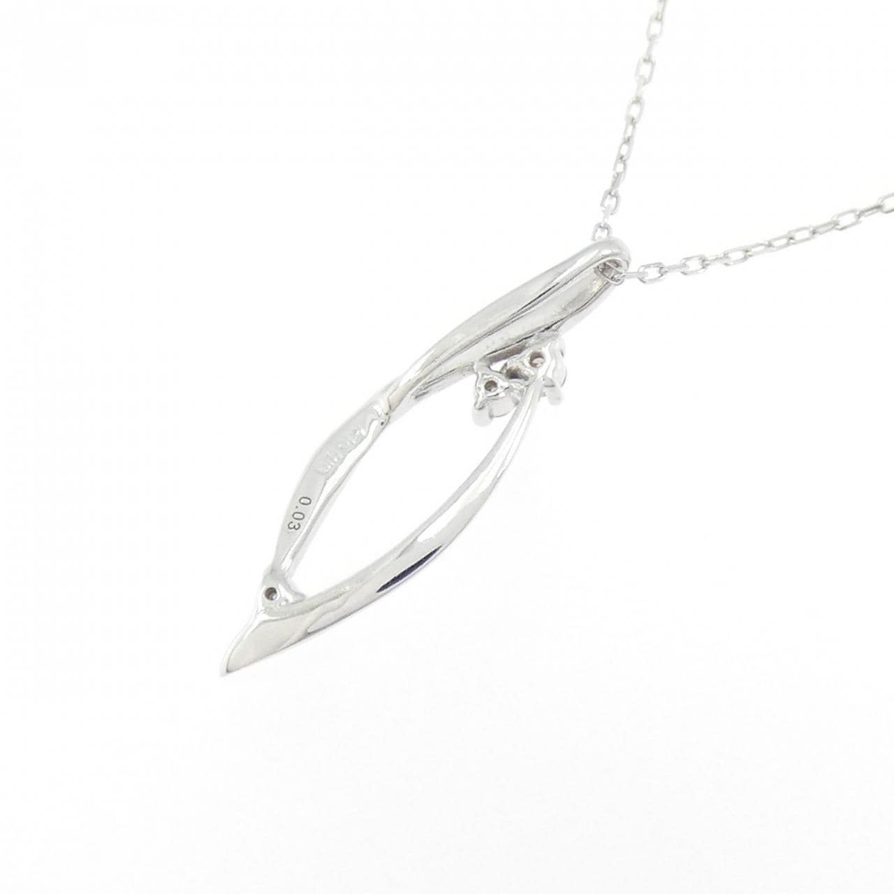 K10WG ダイヤモンド ネックレス 0.03CT