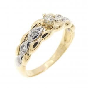 K18YG/PT900 ダイヤモンド リング 0.15CT