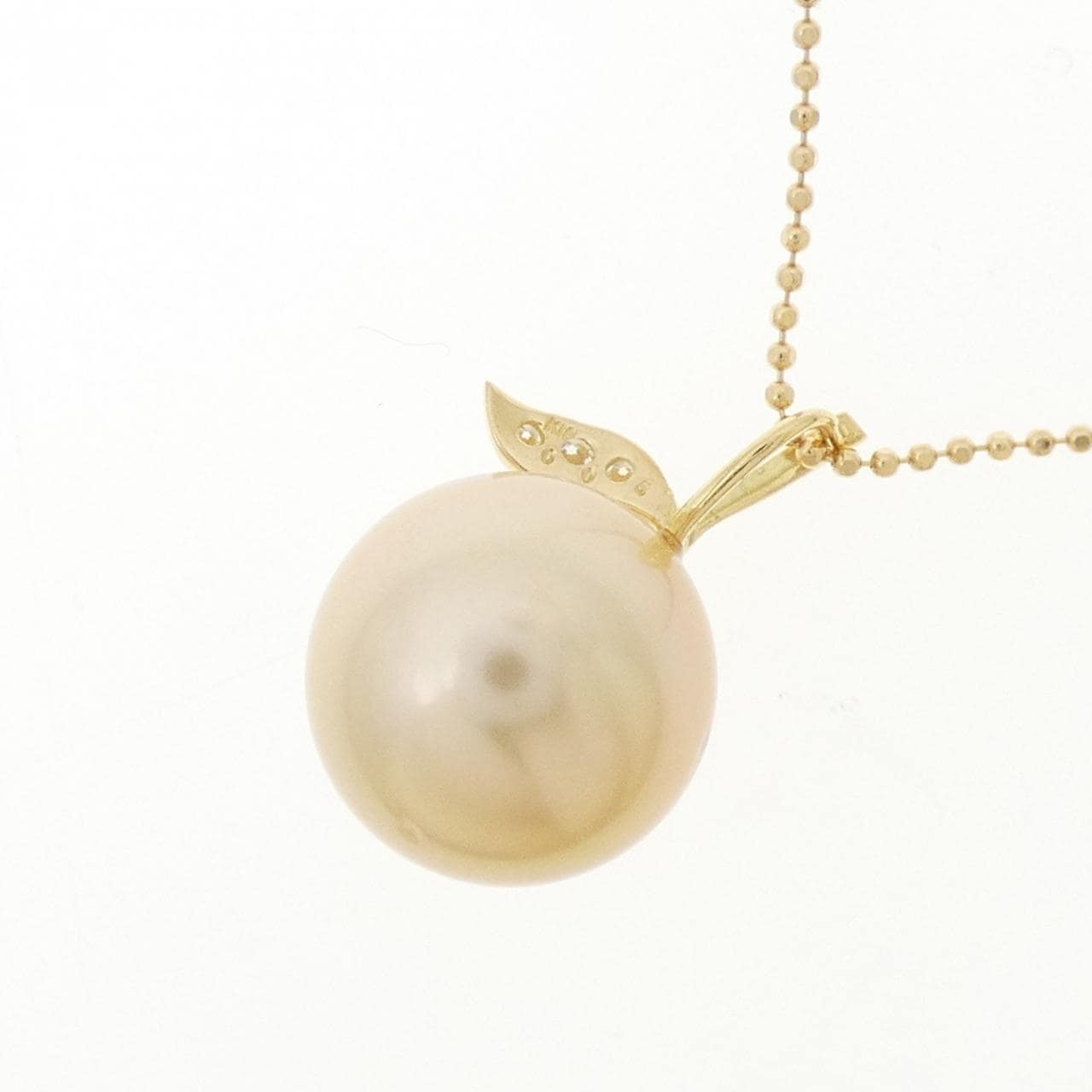 K18YG 白蝶パール ネックレス 13mm