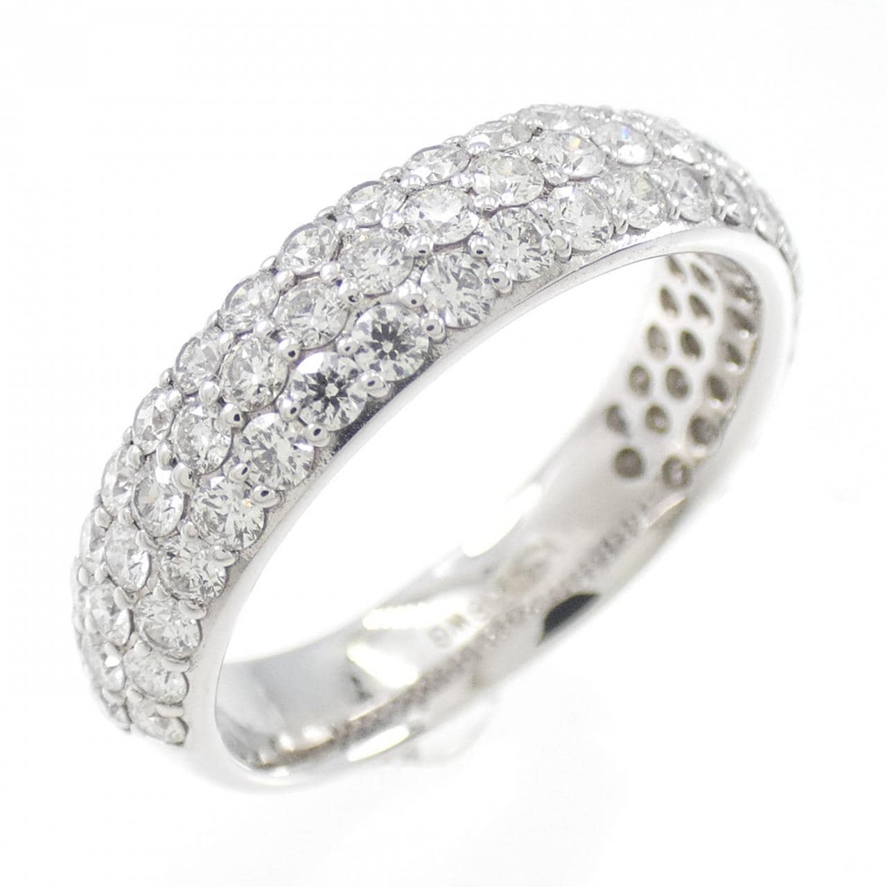 K18WG パヴェ ダイヤモンド リング 1.00CT
