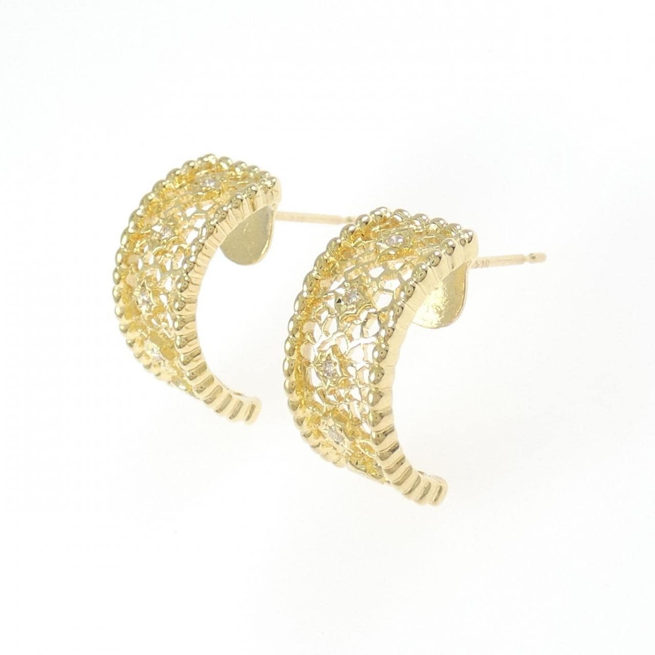 K18YG ダイヤモンド ピアス 0.10CT