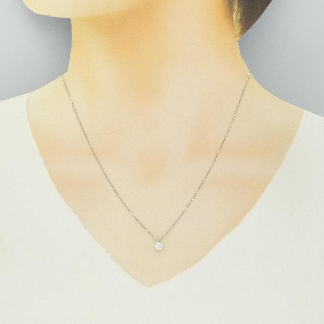 PT900/PT850 ダイヤモンド ネックレス 0.350CT F SI1 Good