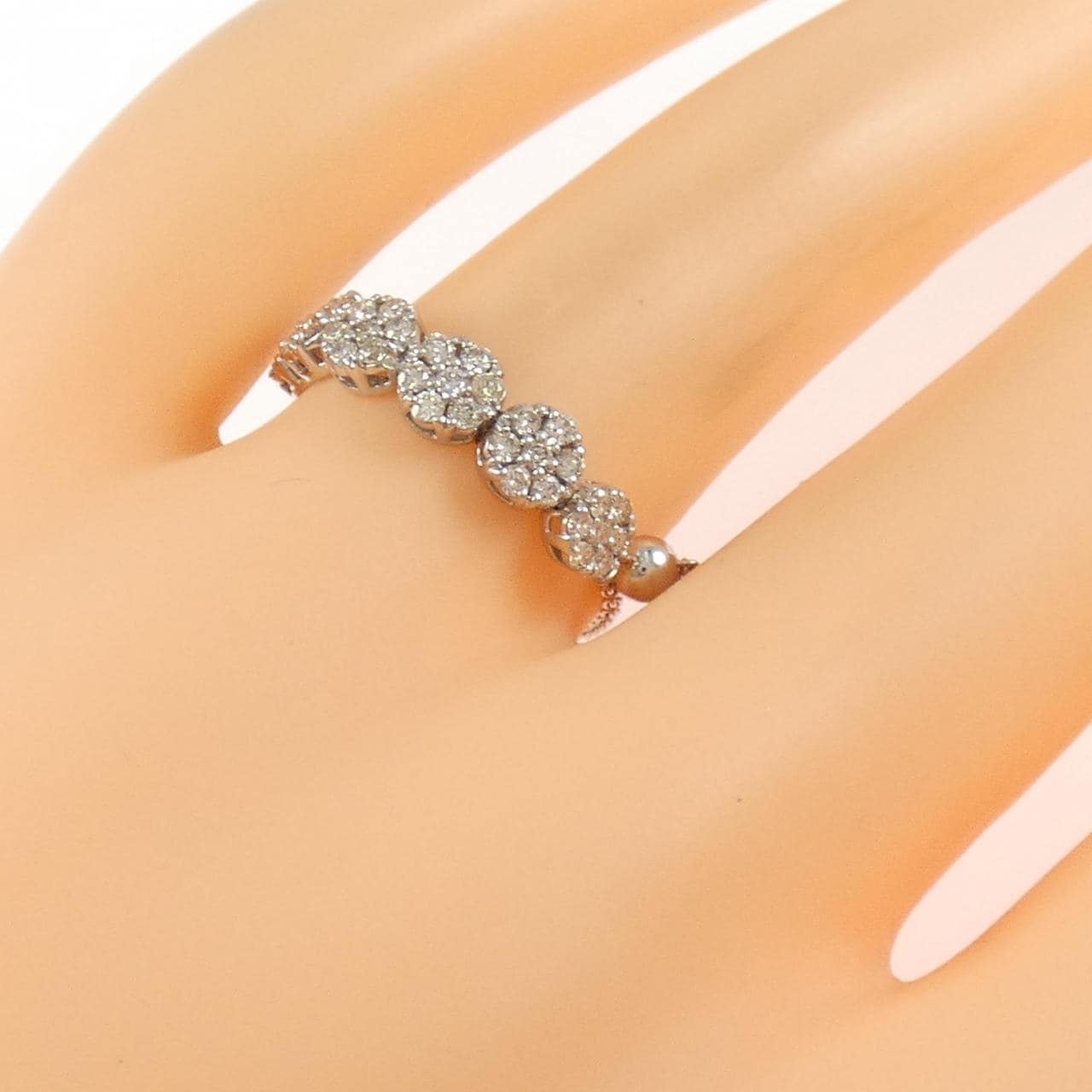 PT950 フラワー ダイヤモンド リング 0.40CT