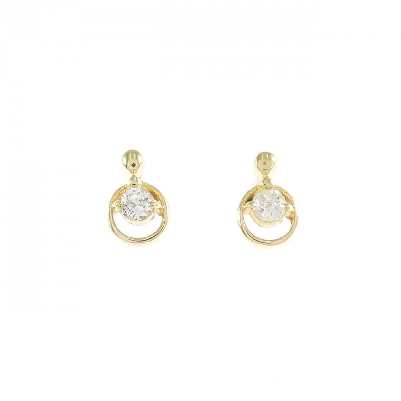 K18YG ダイヤモンド ピアス 0.14CT