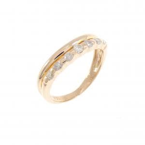 K18PG ダイヤモンド ピンキーリング 0.18CT