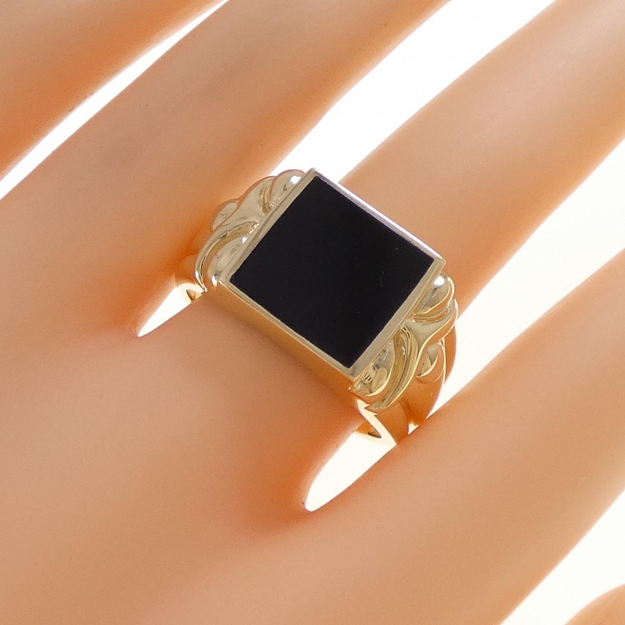 [BRAND NEW] K18YG Onyx Ring