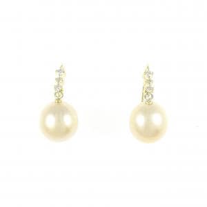 K18YG 白蝶パール ピアス 9.3mm