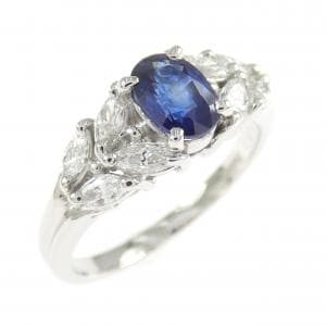 PT900 サファイヤ リング 0.80CT