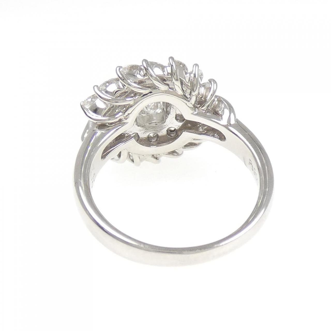 PT900 ダイヤモンド リング 0.534CT F VS1 エメラルドカット