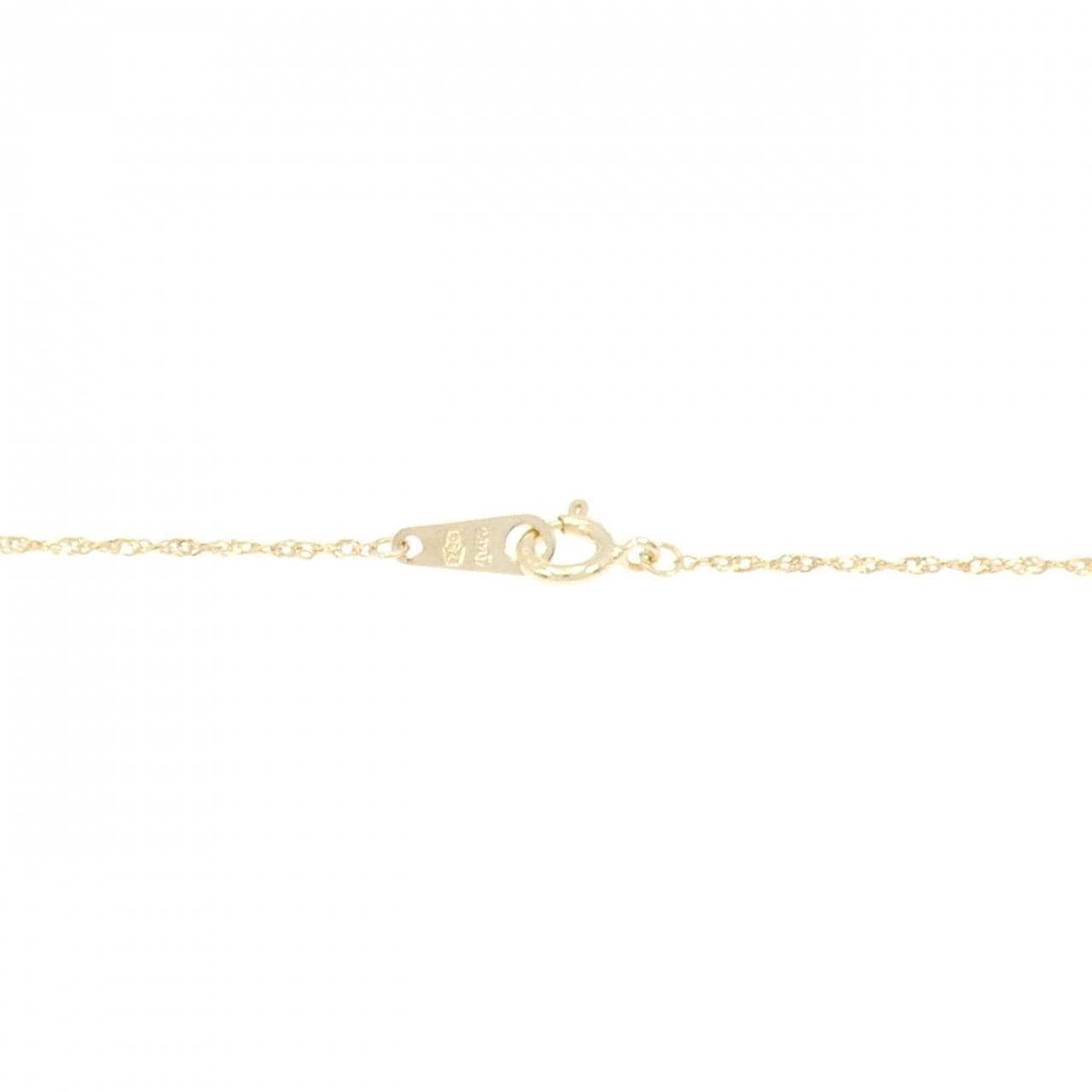 K18YG/750YG ダイヤモンド ネックレス 0.11CT