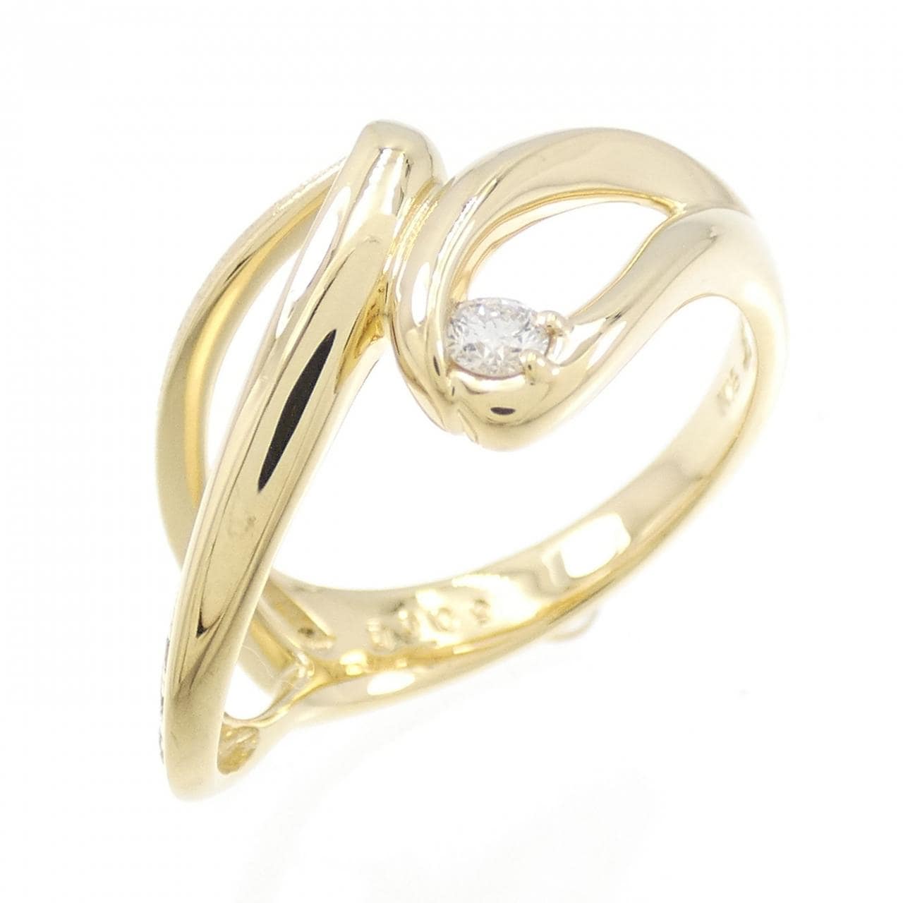 K18YG ダイヤモンド リング 0.09CT