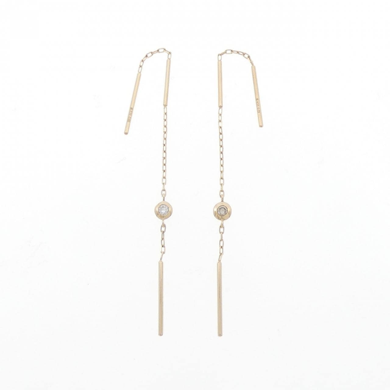 Hirotaka Toggle Chain Earrings 0.04CT