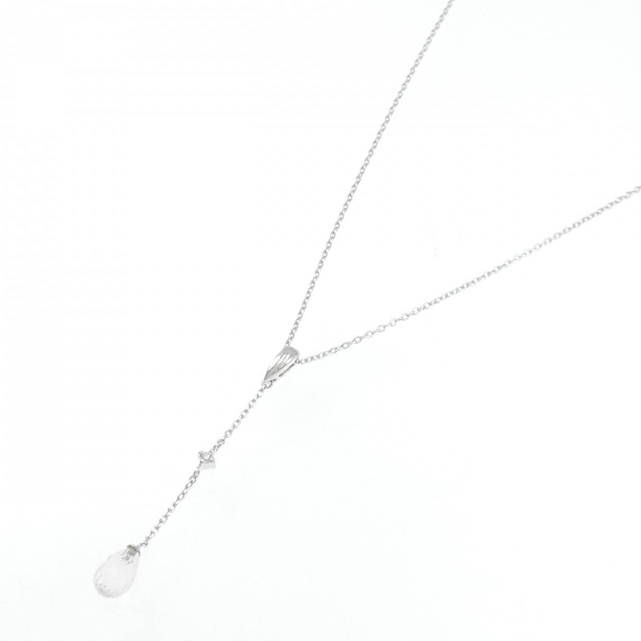 K18WG クオーツ ネックレス