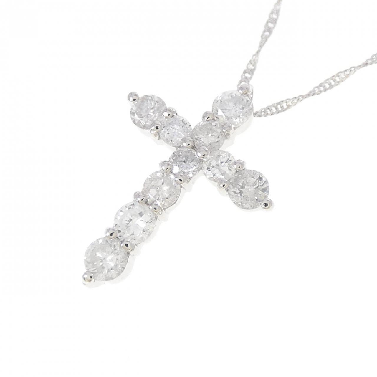 PT900/PT850 クロス ダイヤモンド ネックレス 0.52CT