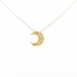 K18YG ムーン サファイヤ ネックレス 0.38CT