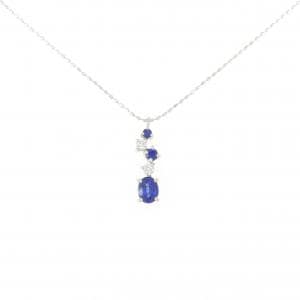 K18WG サファイヤ ネックレス 0.58CT