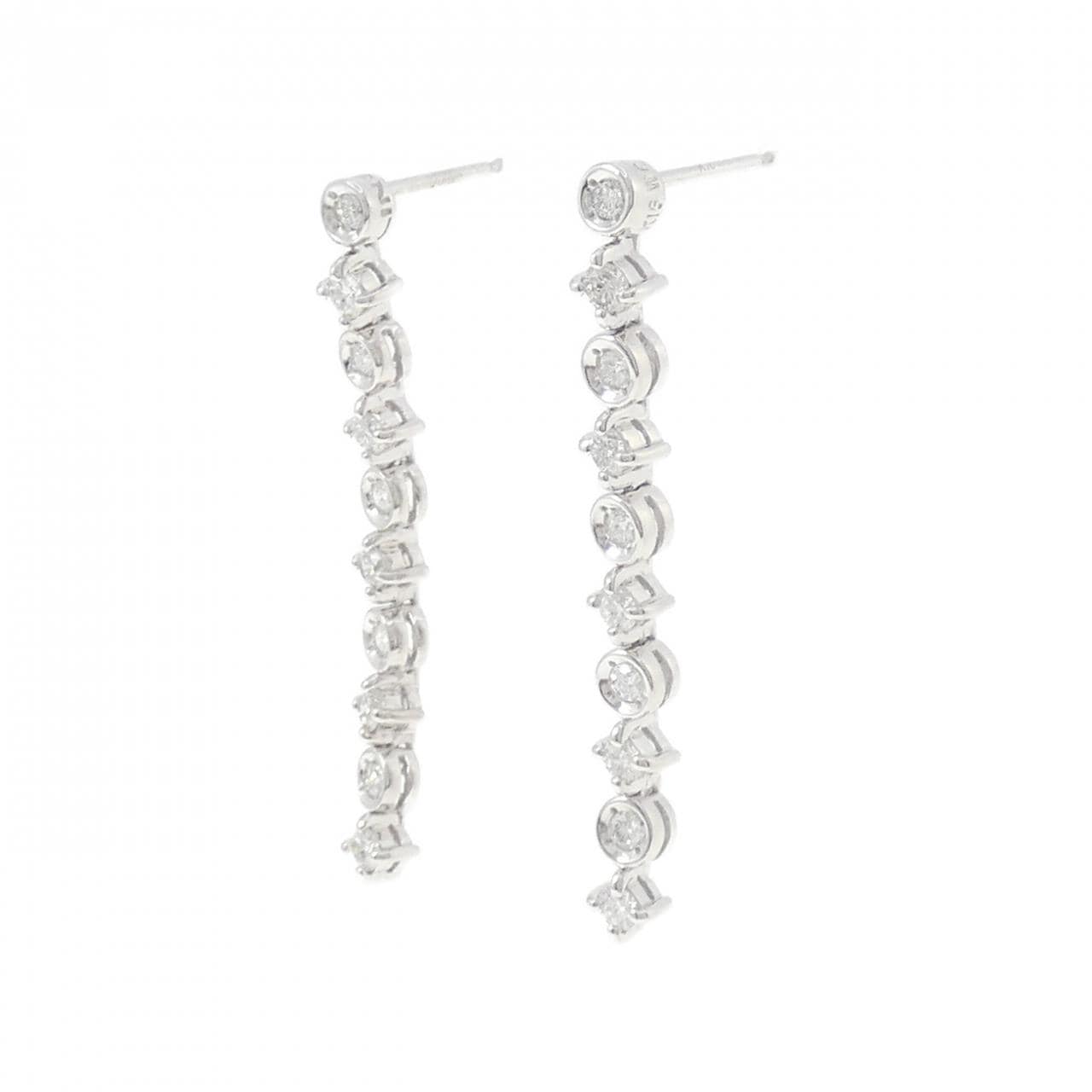 LINE ダイヤモンド ピアス 1.00CT