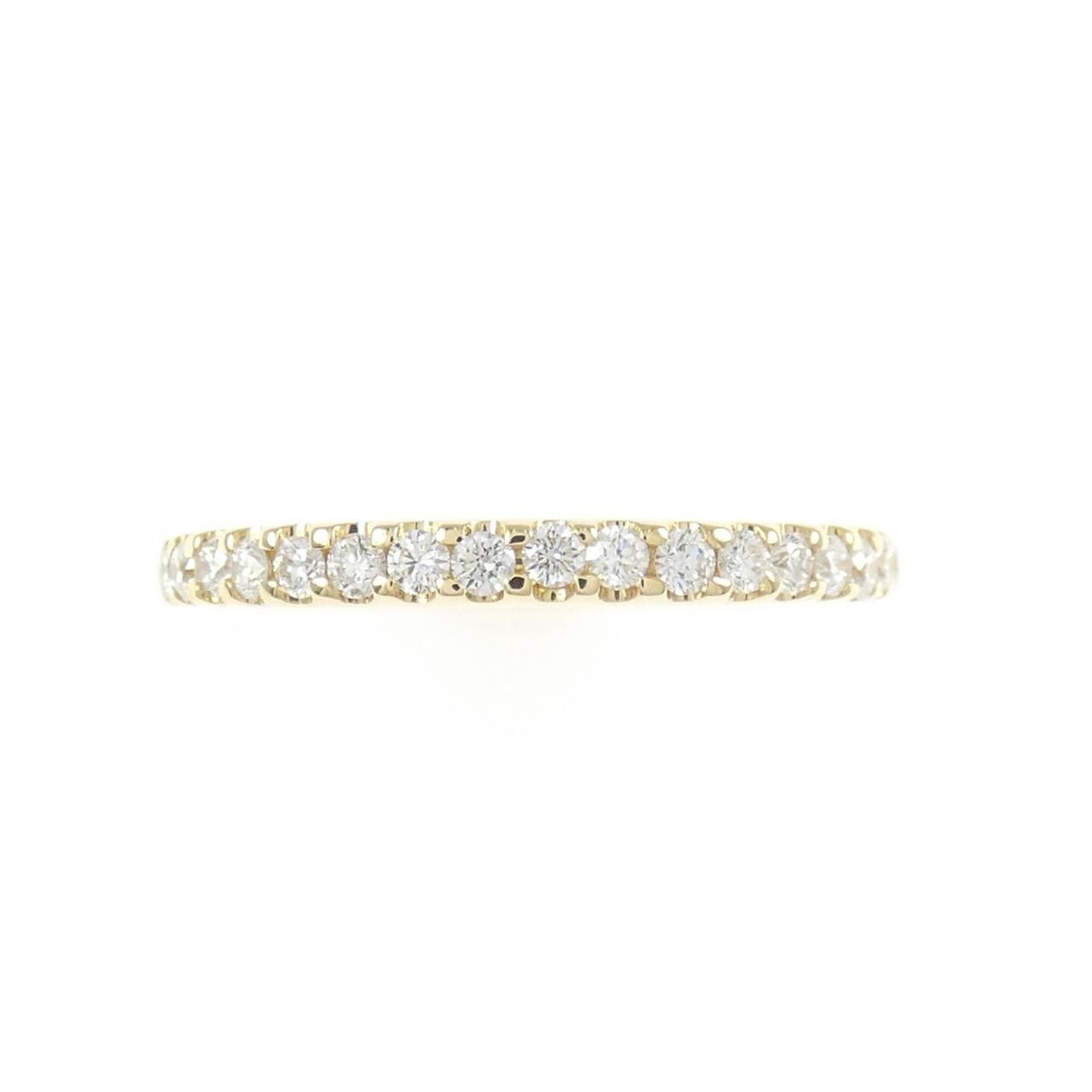 K18YG ハーフエタニティ ダイヤモンド リング 0.305CT