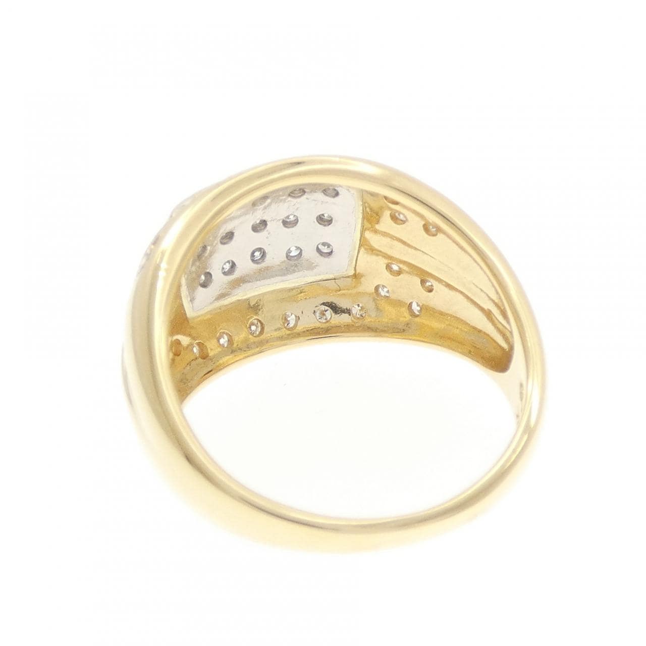 K18YG/PT850 ダイヤモンド リング 0.32CT