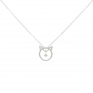 K10WG キャット ダイヤモンド ネックレス 0.03CT