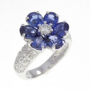 ポンテヴェキオ フラワー サファイヤ リング 2.45CT