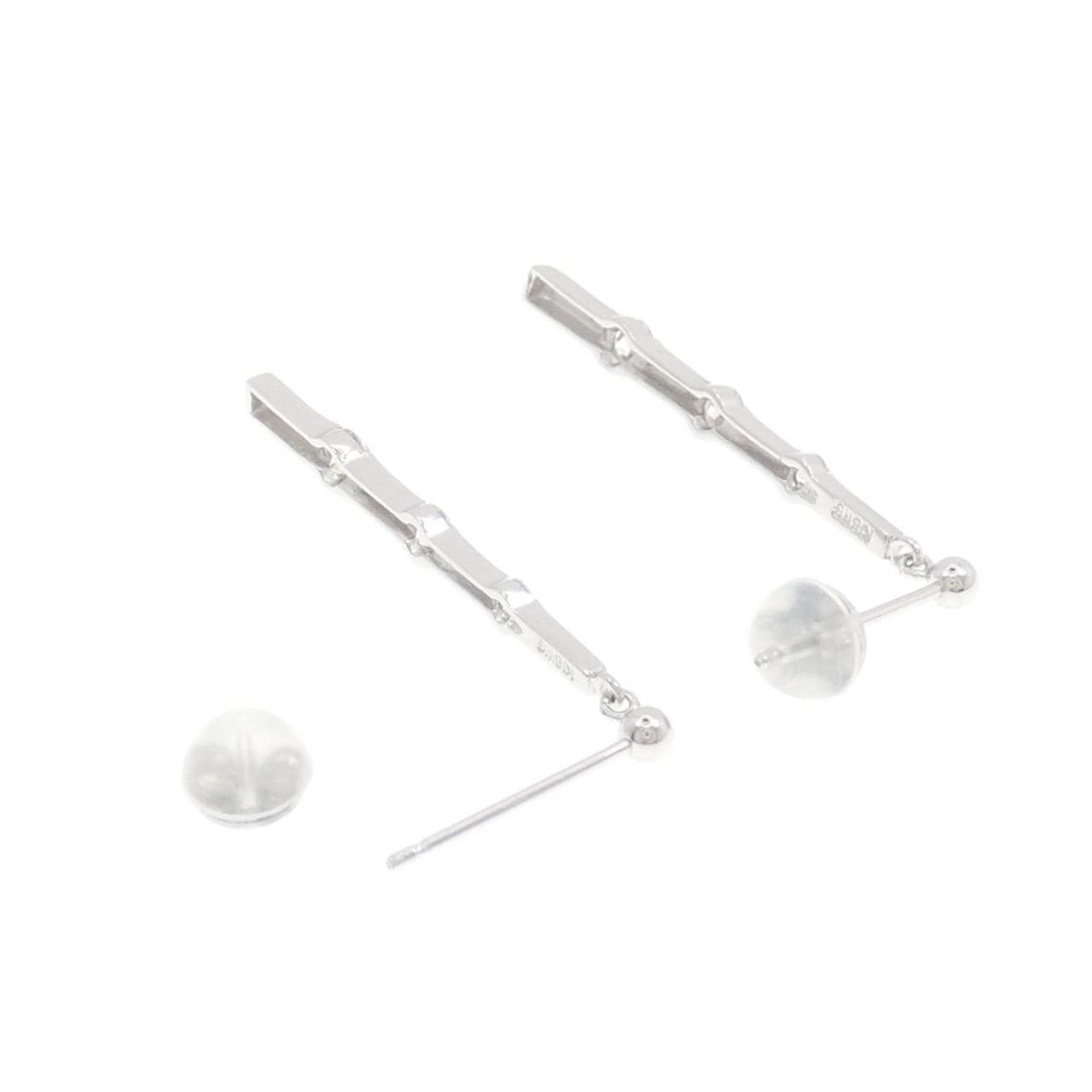 K18WG/PT900鑽石耳環 0.36 克拉