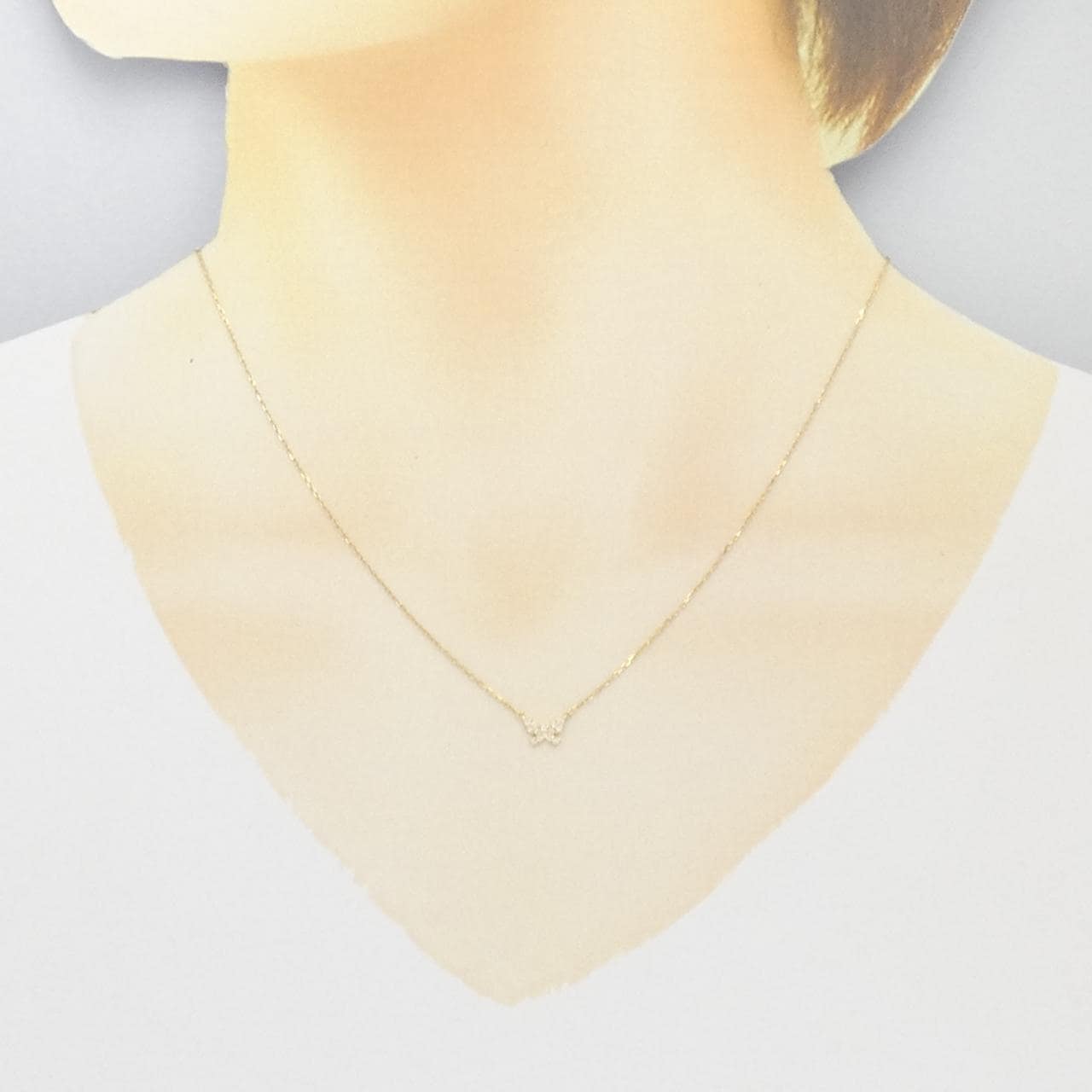 アーカー バタフライ ネックレス 0.06CT