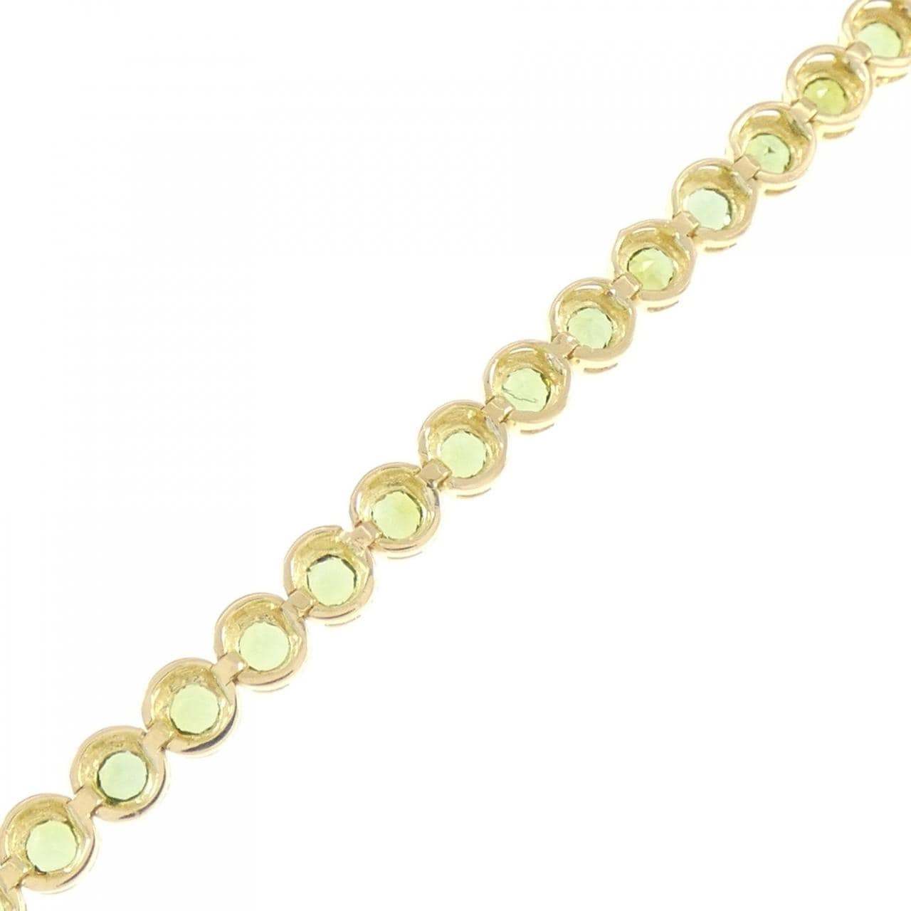 K18YG ペリドット ブレスレット 3.24CT