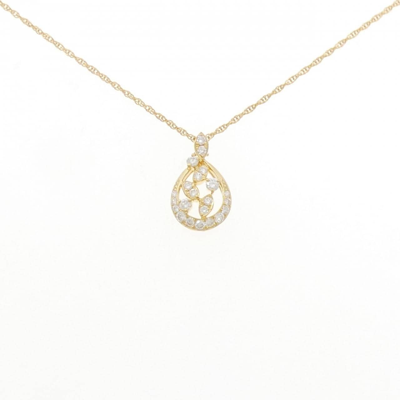 K18YG ダイヤモンド ネックレス 0.35CT