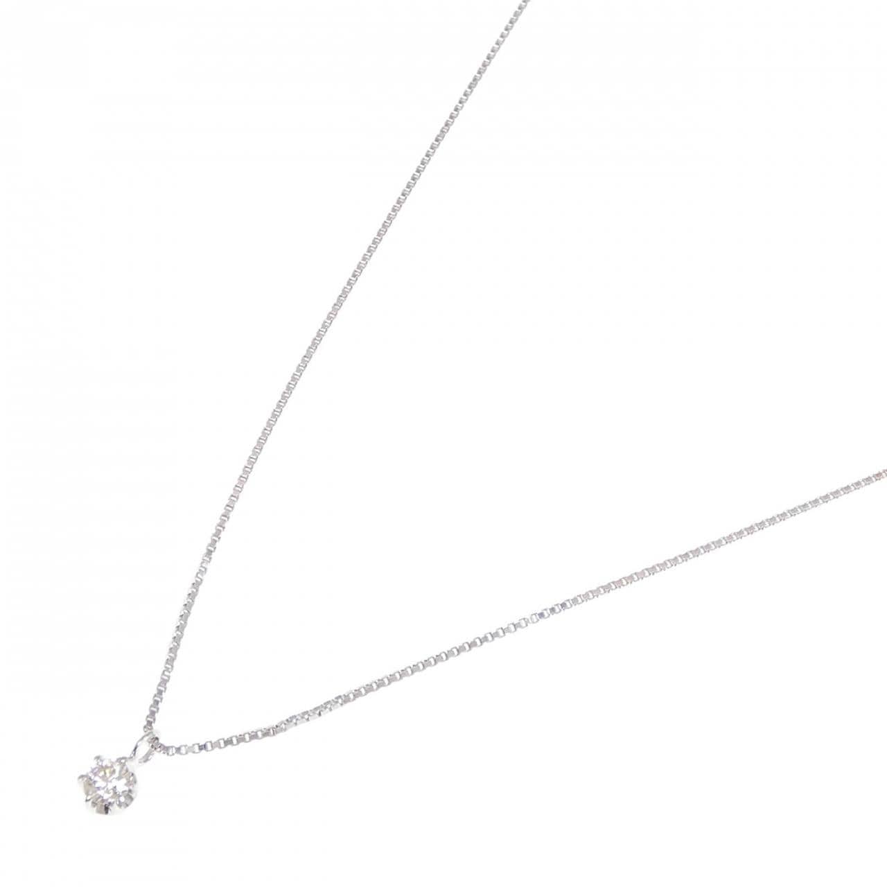 K10WG solitaire Diamond necklace 0.07CT