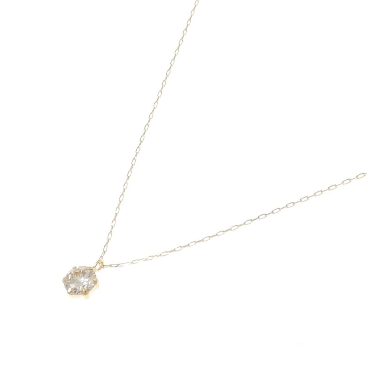 [BRAND NEW] K18YG Solitaire Diamond Necklace 0.30CT