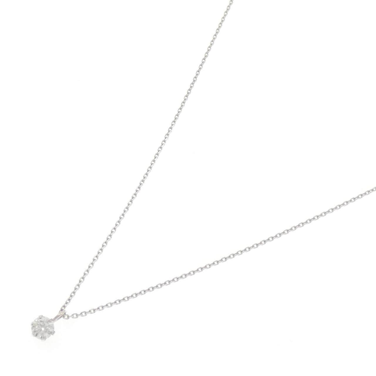 PT900/PT850 ソリティア ダイヤモンド ネックレス 0.154CT