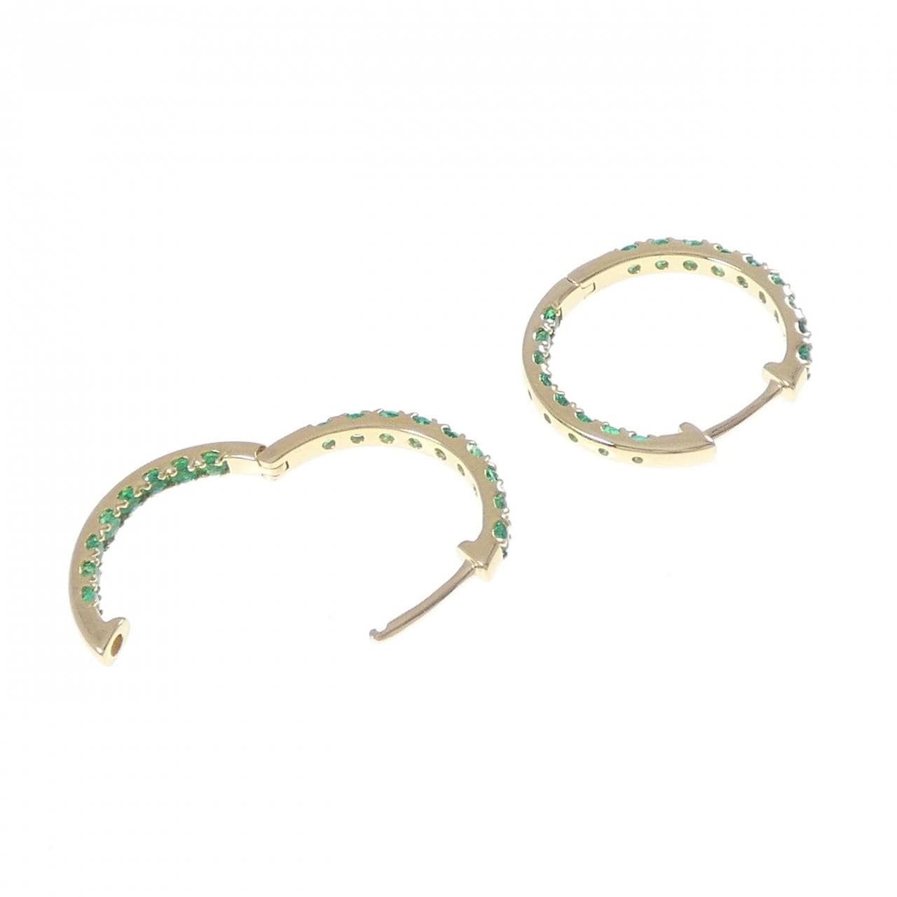 K18YG エメラルド ピアス 1.20CT