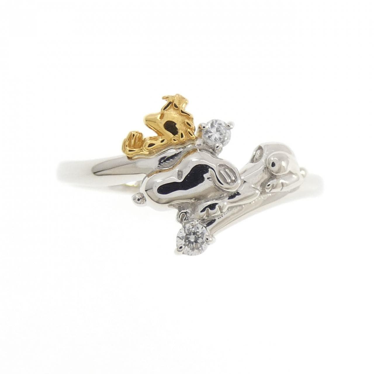 PT999/K24YG ダイヤモンド リング 0.05CT