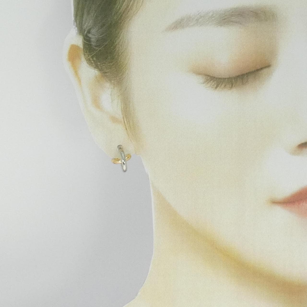 スタージュエリー K18YG/PT900 ピアス 片耳