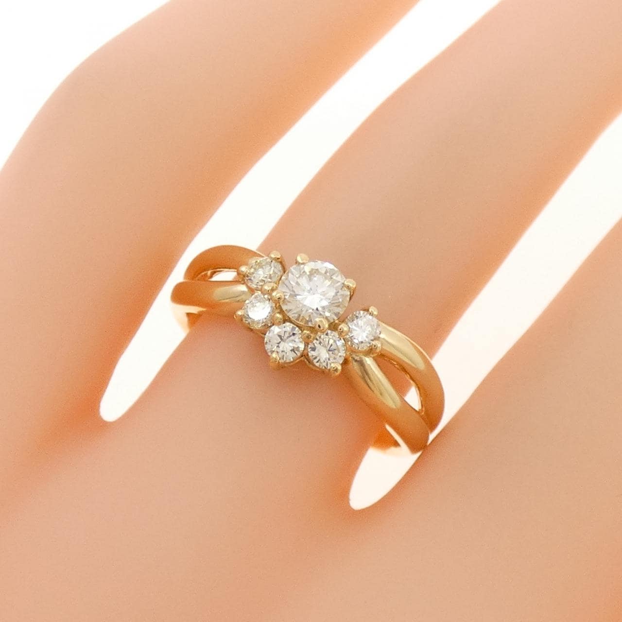 K18YG ダイヤモンド リング 0.50CT
