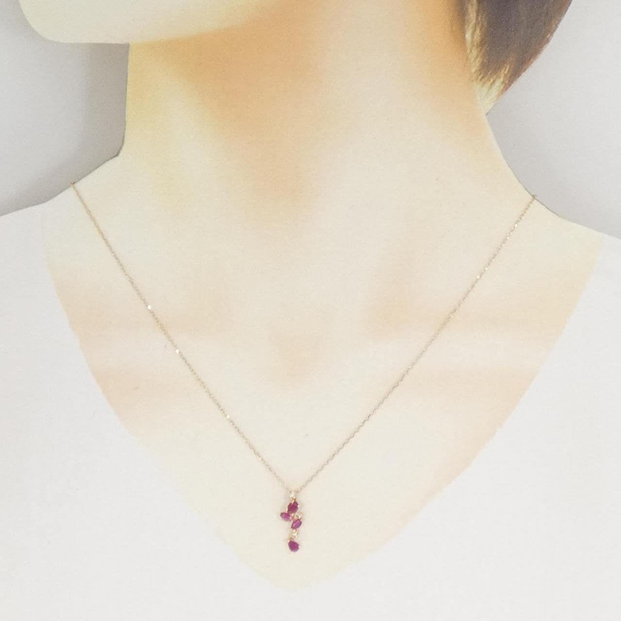 ジーエスティービー ルビー ネックレス 0.40CT
