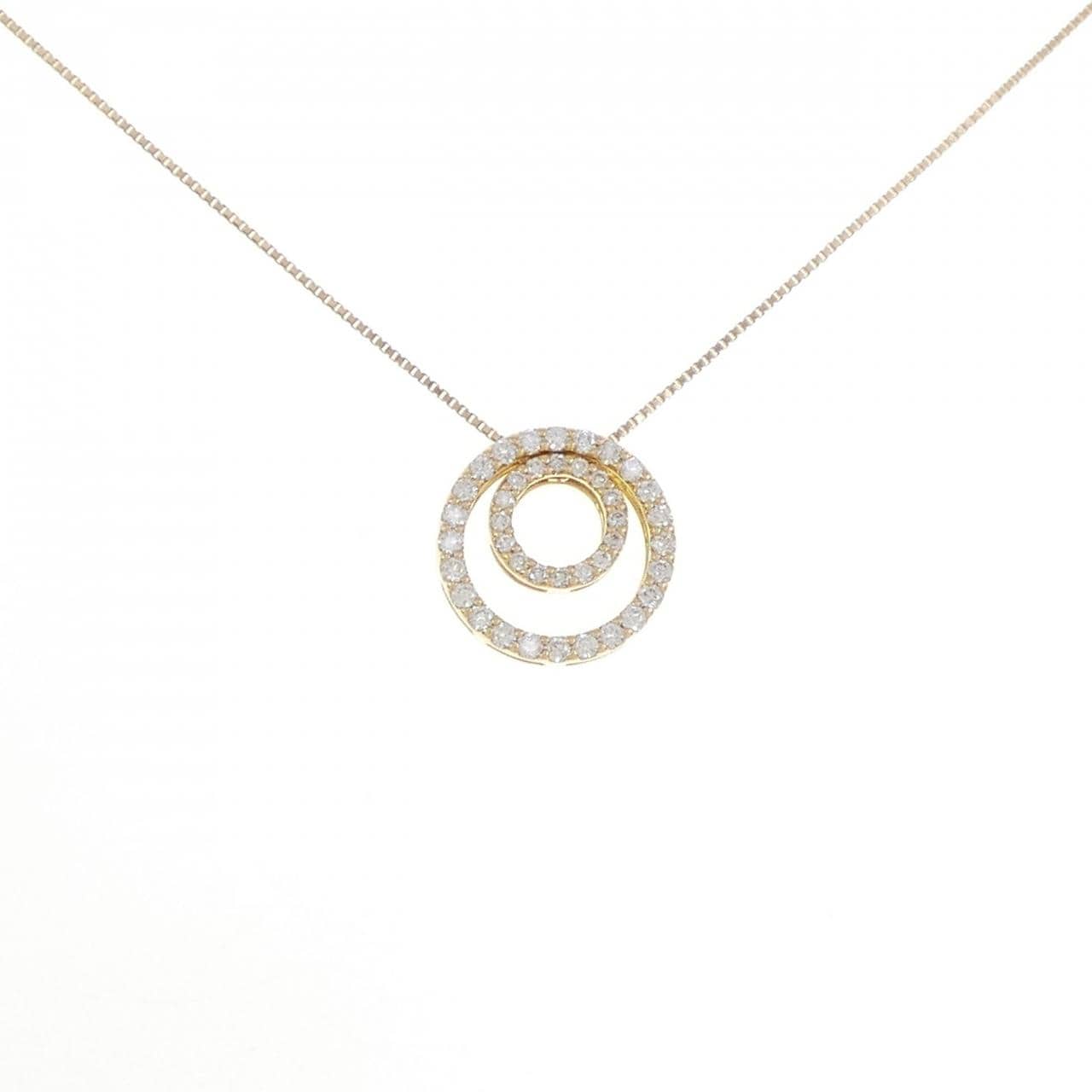 K18YG 2WAY ダイヤモンド ネックレス 0.33CT