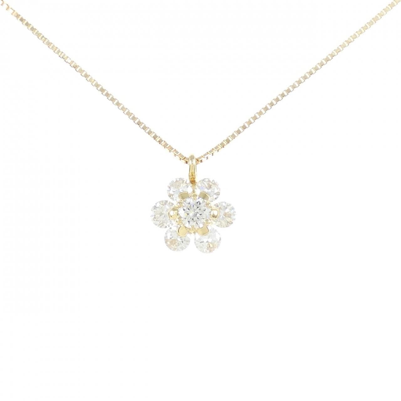 K18YG flower Diamond necklace 1.00CT