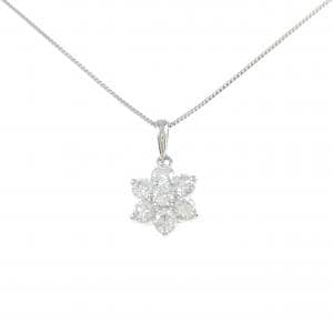 PT900/PT850 フラワー ダイヤモンド ネックレス 1.03CT
