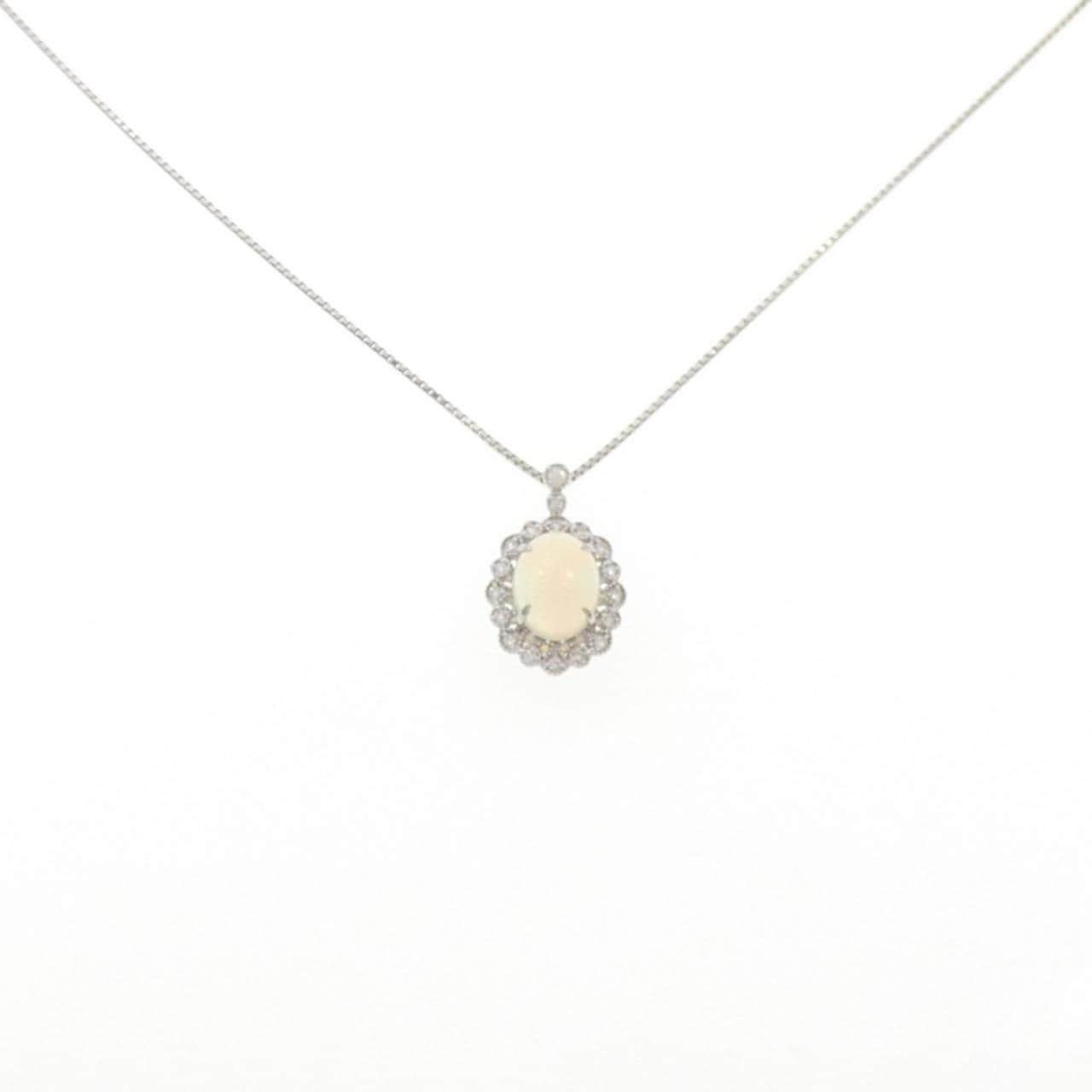 PT900/PT850 オパール ネックレス 1.18CT