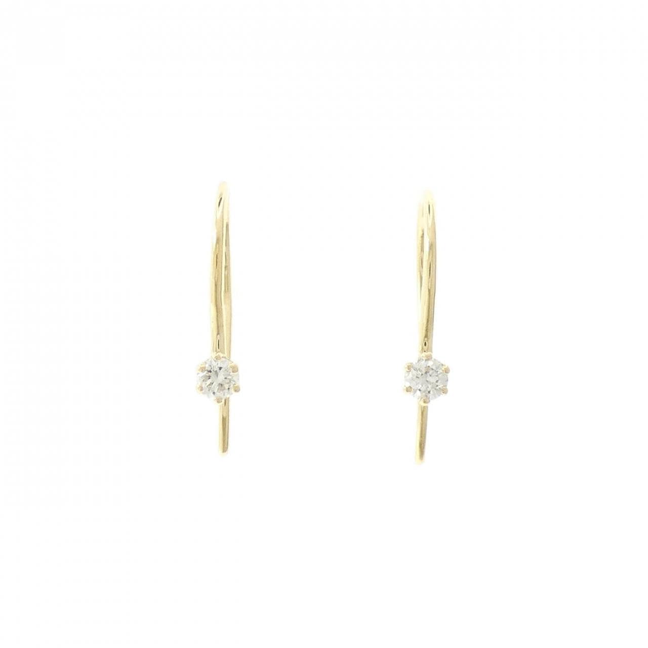 18KYG ダイヤモンド ピアス
