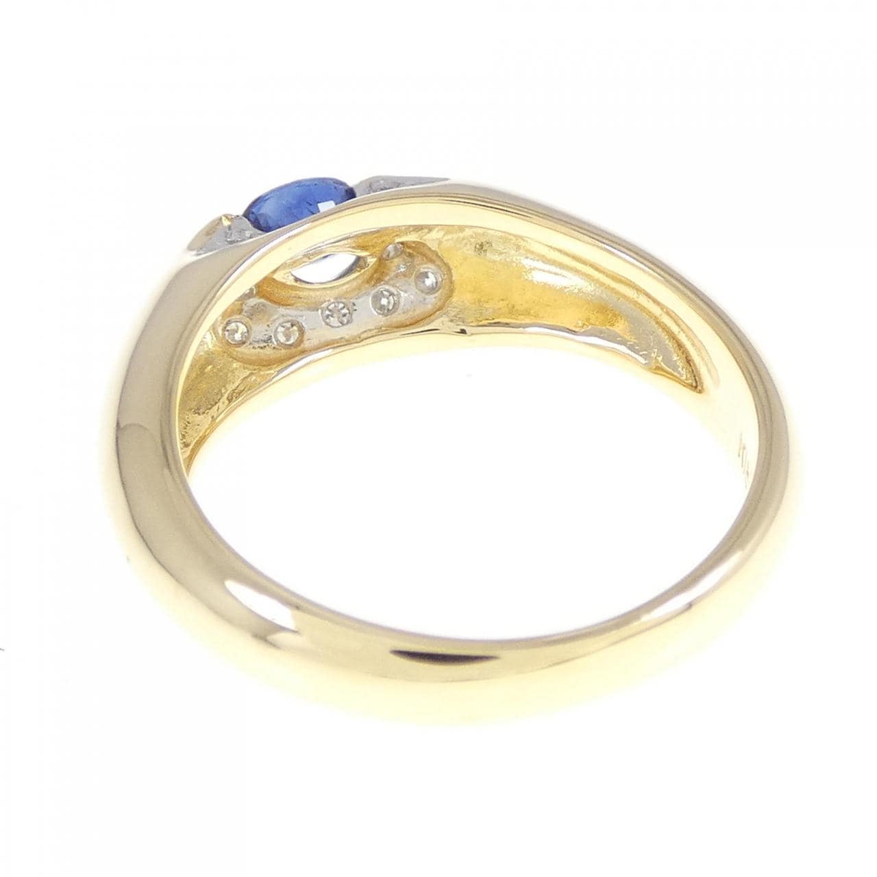 K18YG/PT sapphire ring 0.30CT