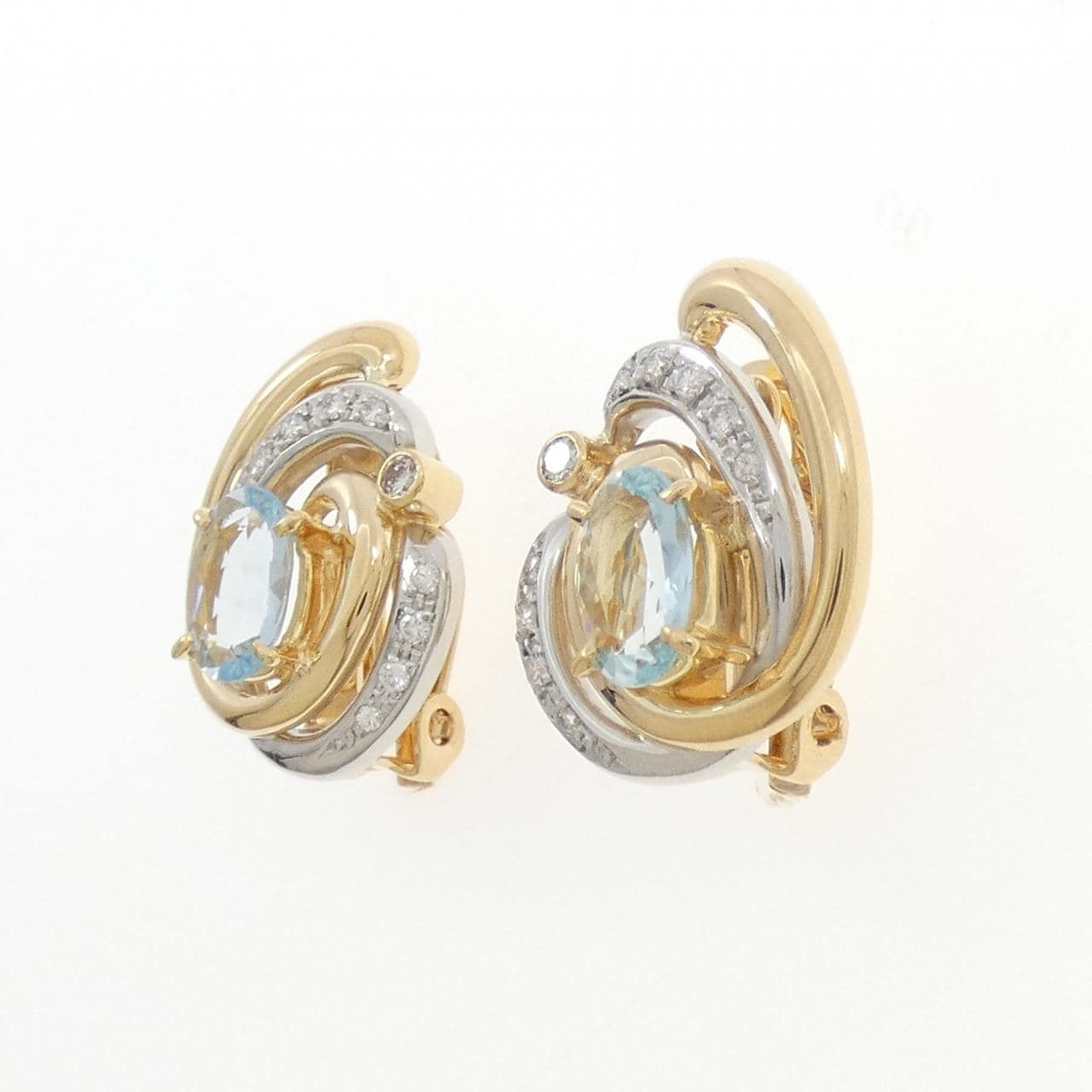 タサキ アクアマリン ピアス 2.12CT