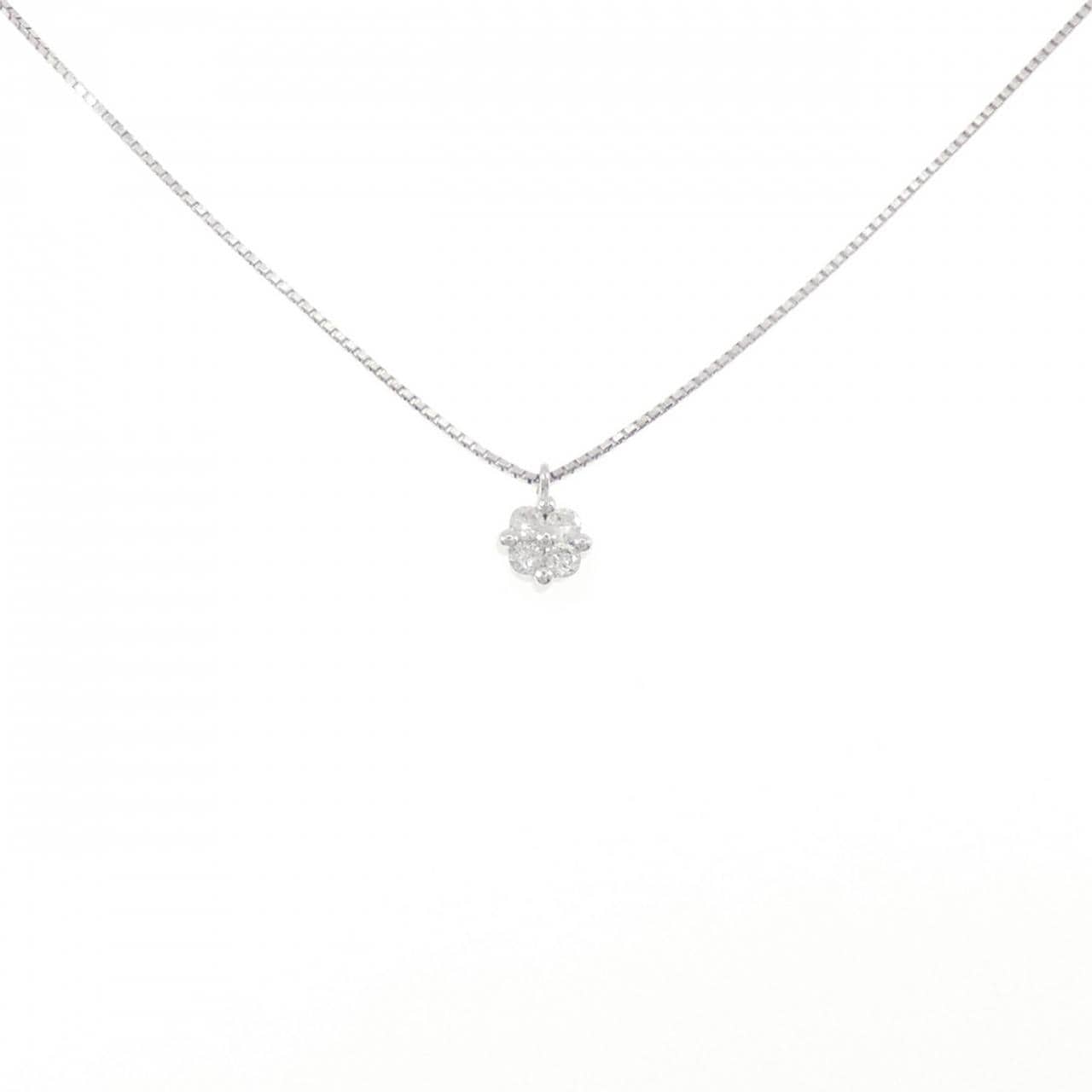 K18WG/PT ダイヤモンド ネックレス 0.27CT