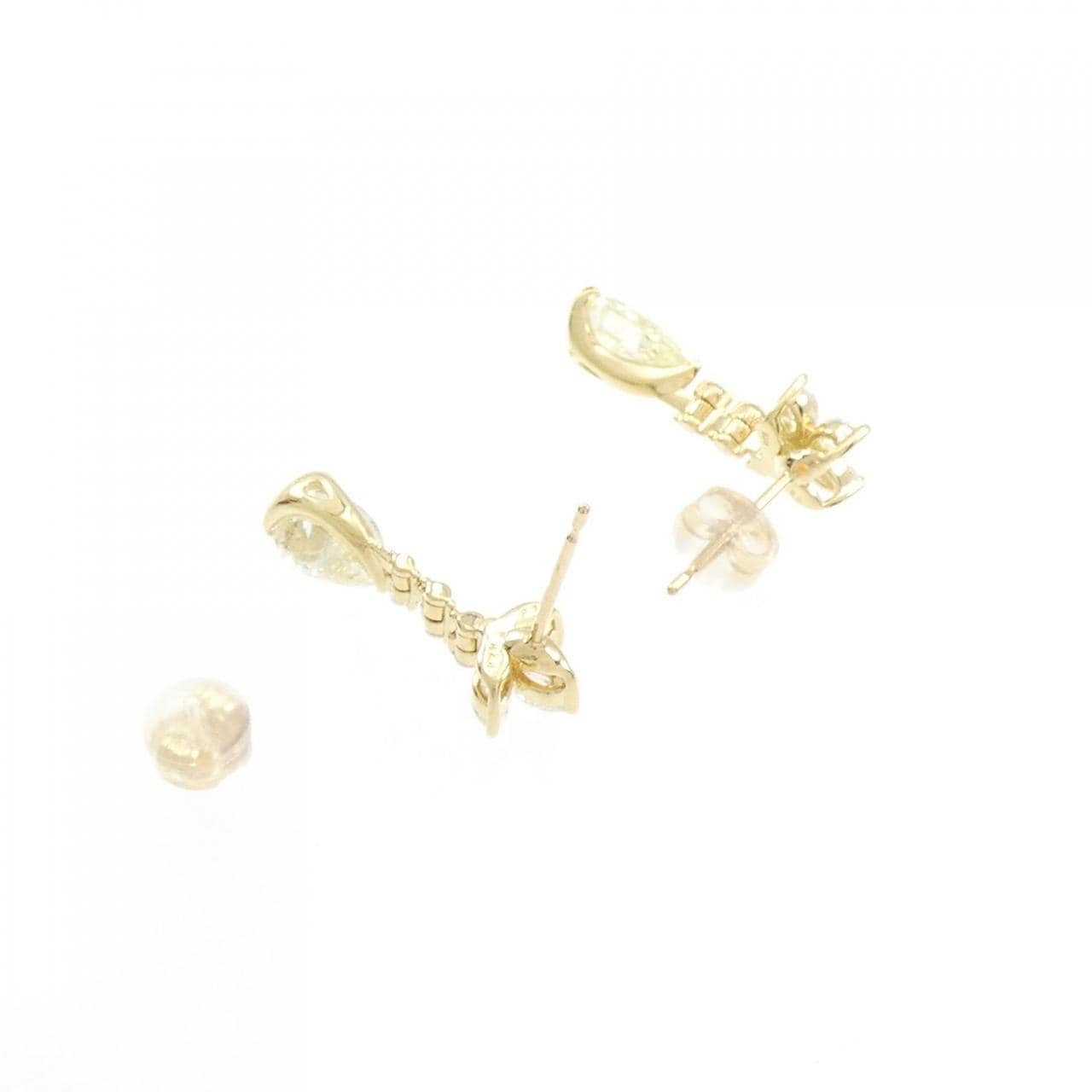 K18YG ダイヤモンド ピアス 2.041CT